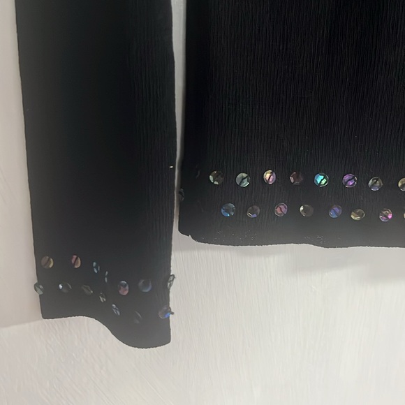 Black Silk Lined Debra Deroo Blouse - Picture 4 of 7